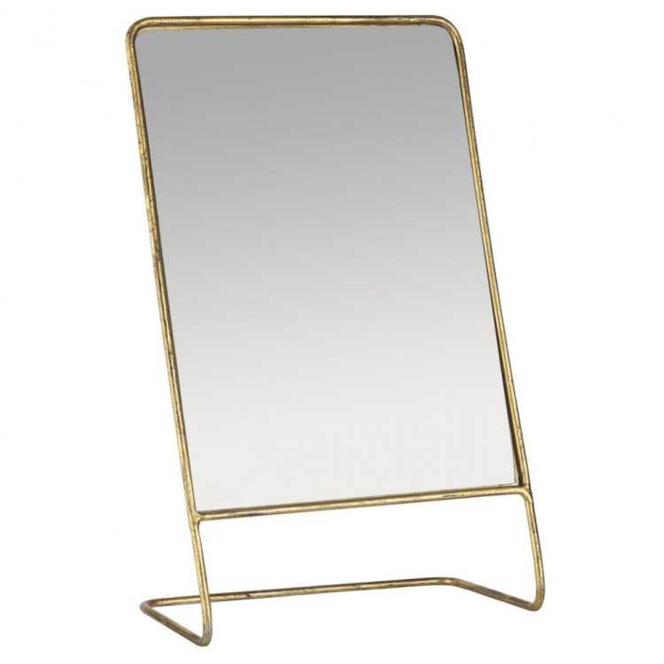 ESPELHO DE MESA INCLINADO DOURADO