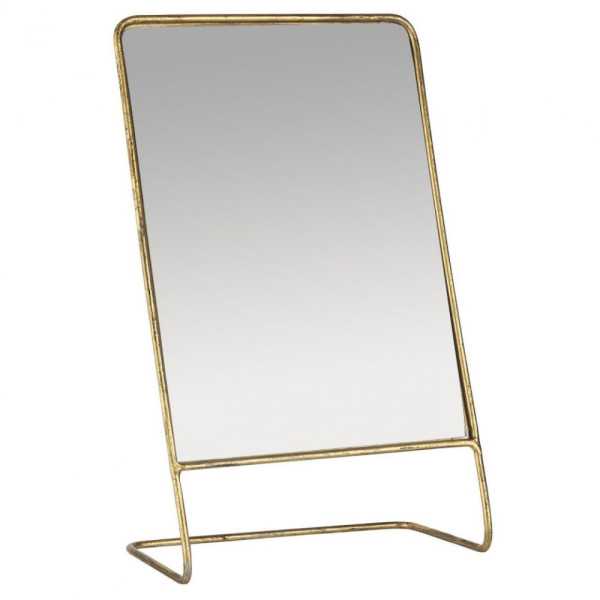 ESPELHO DE MESA INCLINADO DOURADO