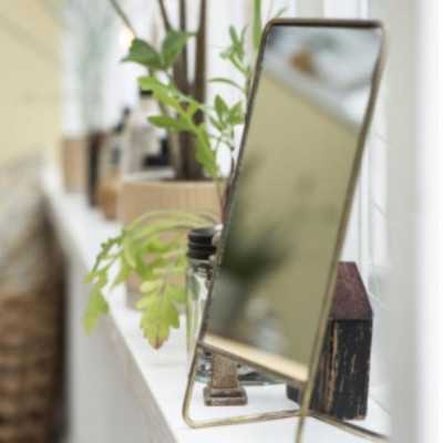 MIROIR DE TABLE INCLINE DORE 2