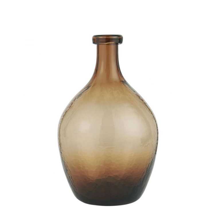 LADY JEANNE VASE IN BLOWN GLASS Ã˜28 CM BROWN