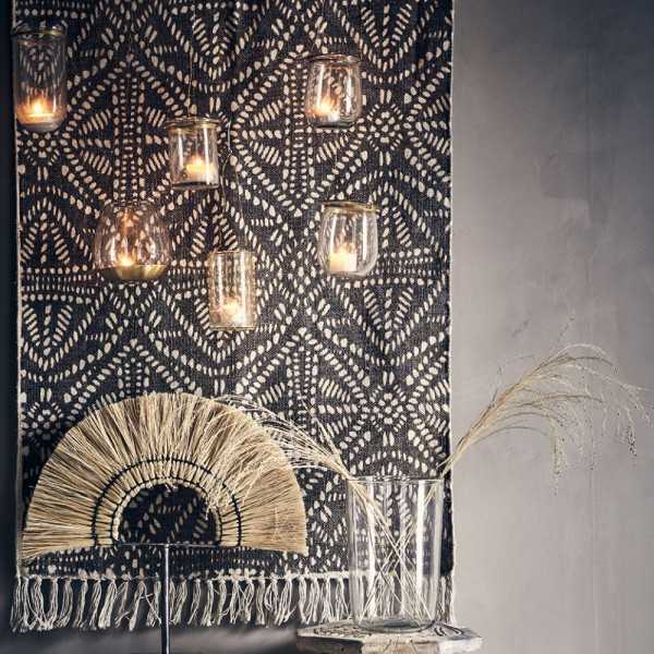 CLEAR AND BRASS TEALIGHT