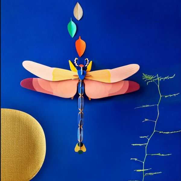 PINK DRAGONFLY 3D WALL DECORATION