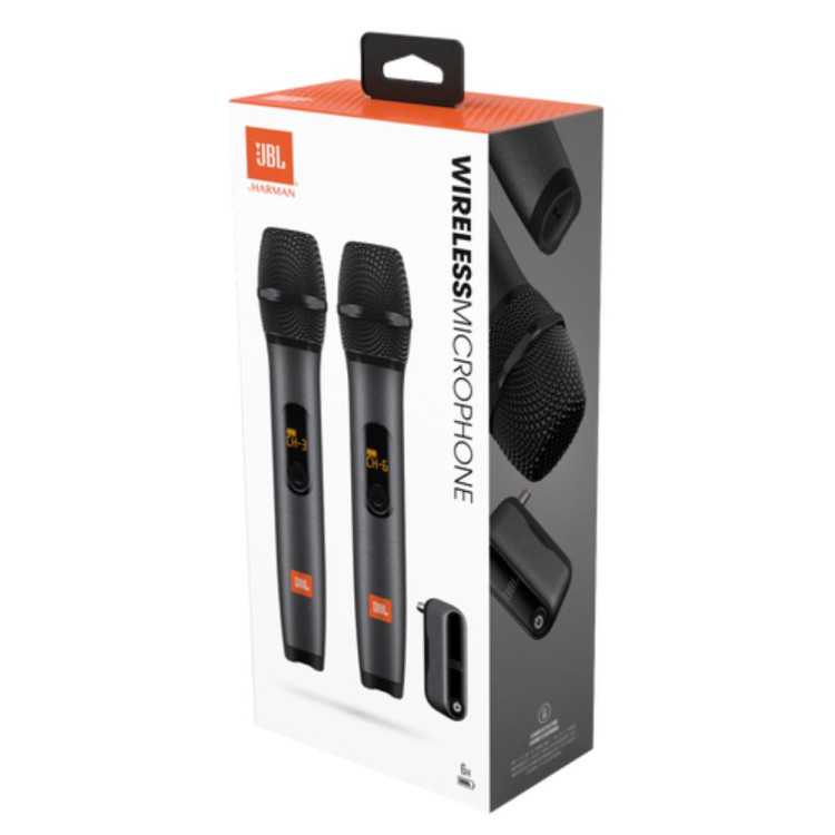 SET DE 2 MICRO + RECEPTEURS SANS FIL NOIR