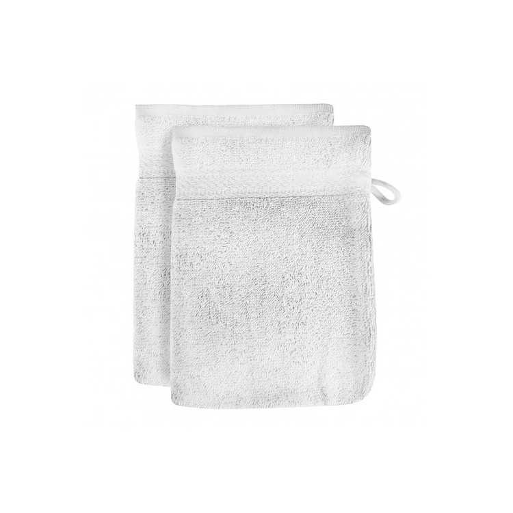 CONJUNTO DE 2 LUVAS DE BANHO DE ALGODÃO 500 GR/M2 LAGOON BRANCO