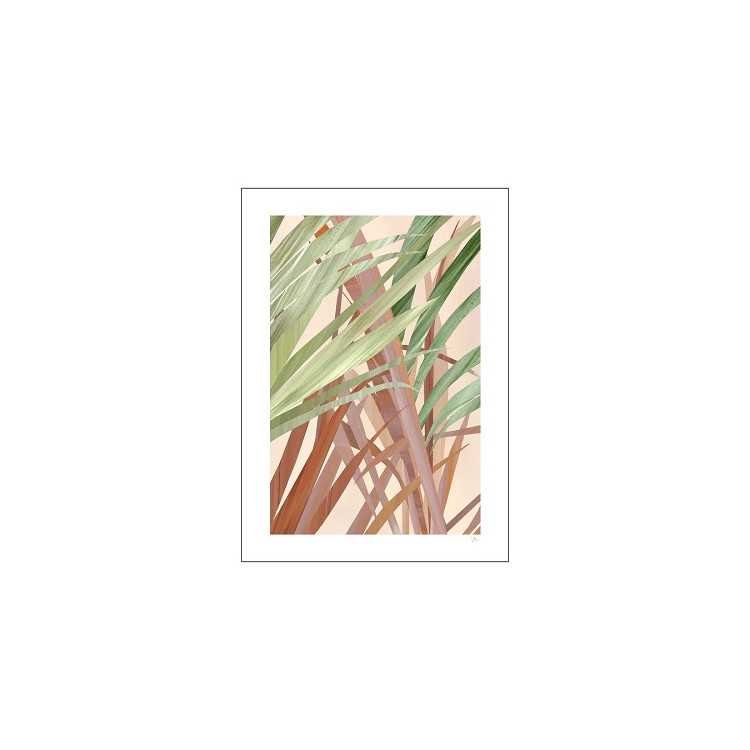POSTER VIOLETS PRINT HOUSE ABSTRACT WARM LEAF 30 X 40 CM