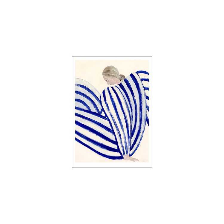 POSTER BLUE STRIPE AT CONCORDE 100 X 140 CM PAR SOFIA LIND