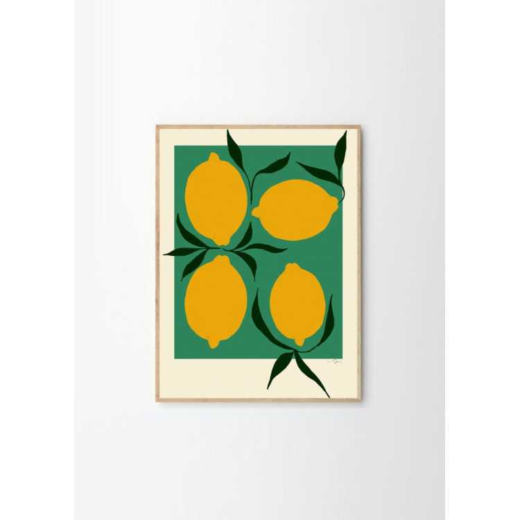 POSTER GREEN LEMON 50 X 70 CM