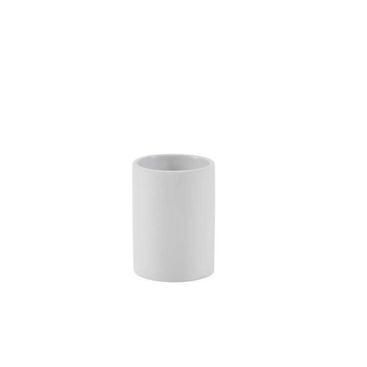 SMOOTH WHITE CERAMIC TUMBLER