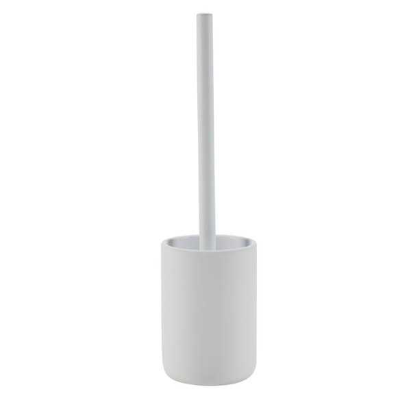 WHITE SMOOTH CERAMIC TOILET BRUSH