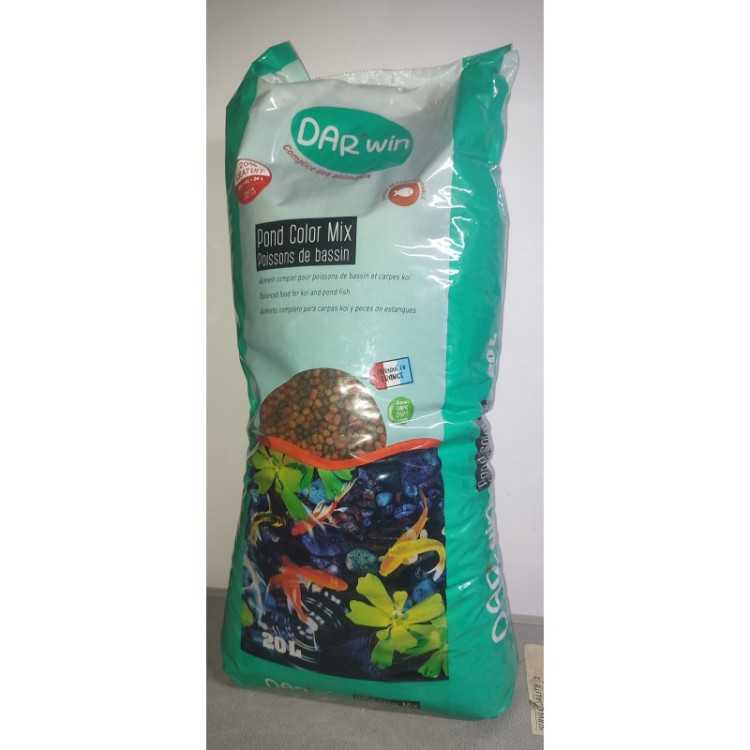 FLOATING FISH PELLET POND COLOR MIX 6 20L
