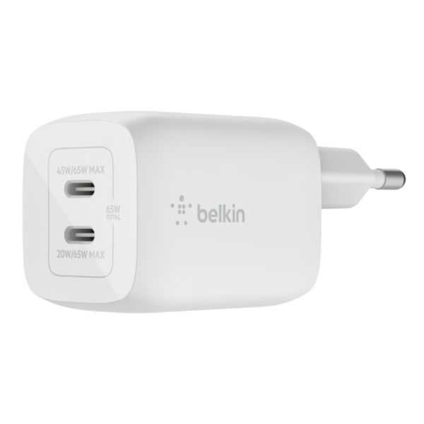 CHARGEURSECTEUR USB-C GAN 65W BLANC