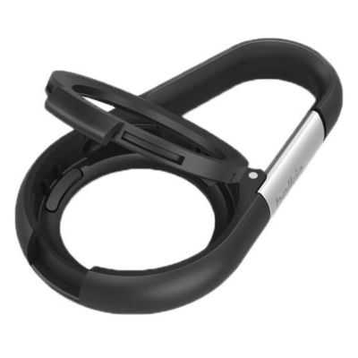 SUPPORT SÉCURISÉ POUR AIR TAG AVEC MOUSQUETON NOIR ET METAL