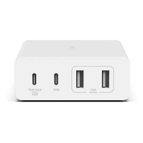 CHARGEUR GAN 4 PORTS PRO 108W (2 x USB, 2 x USB-C) BLANC