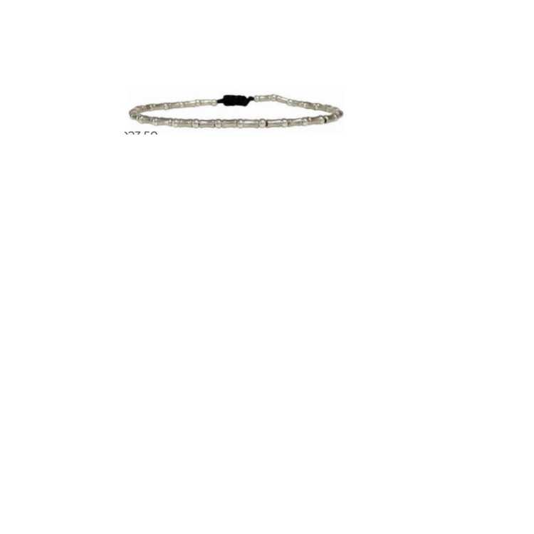 BRACELET SILVER MEN 03 PERLES DE VERRE ET ARGENT
