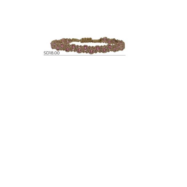 BRACELET TOURMALINE ROSE PIERRES SEMI-PRECIEUSES