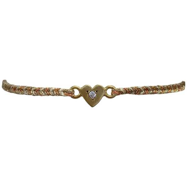 BRACELET OR VERMEIL QUARTZ PIERRE