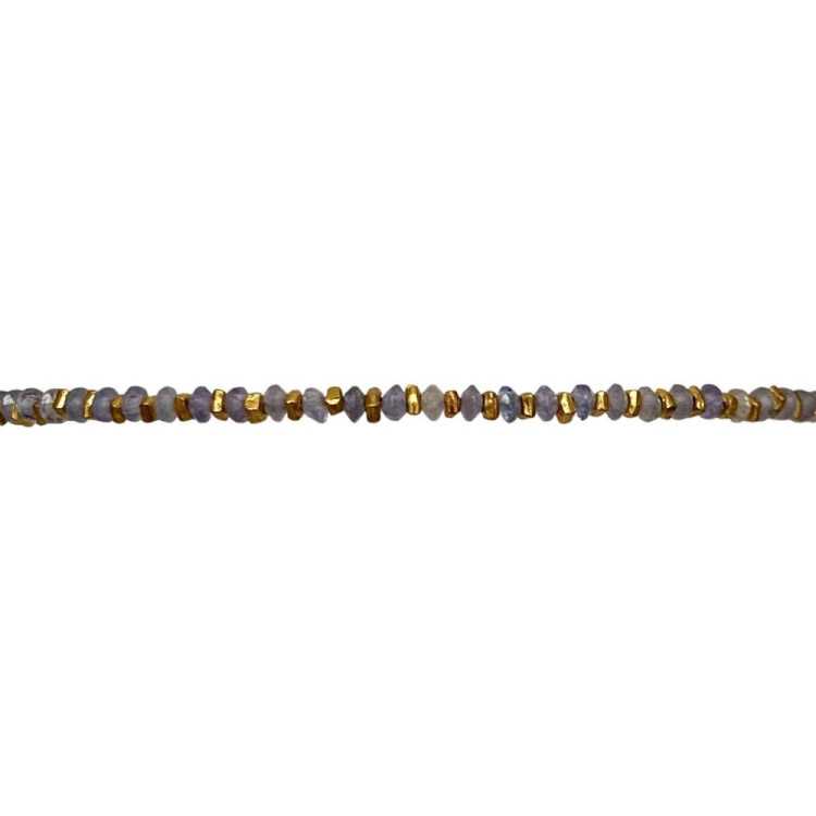 BRACELET TANZANITE ET PERLES VERMEIL
