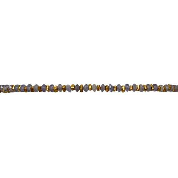 BRACELET TANZANITE ET PERLES VERMEIL