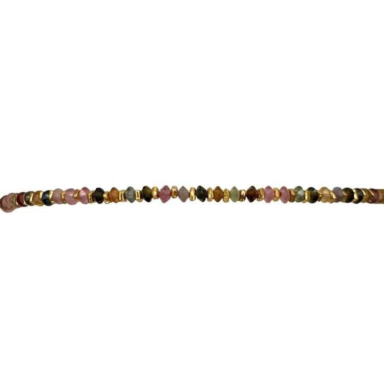 BRACELET VIOLET 6 PIERRES DE SOLEIL PECHE PERLES VERMEIL