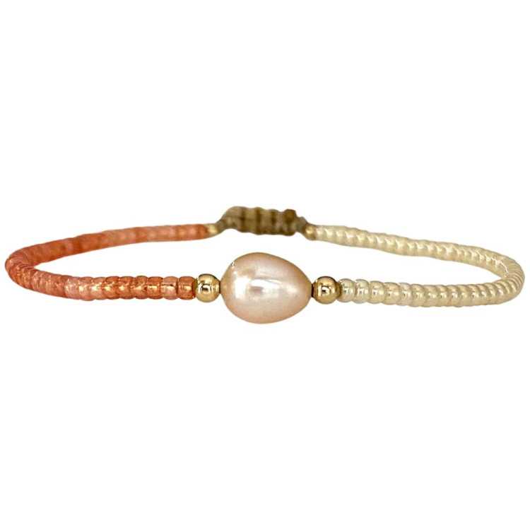 BRACELET GYPSY 04 PIERRES SEMI-PRECIEUSES PERLES ARGENT