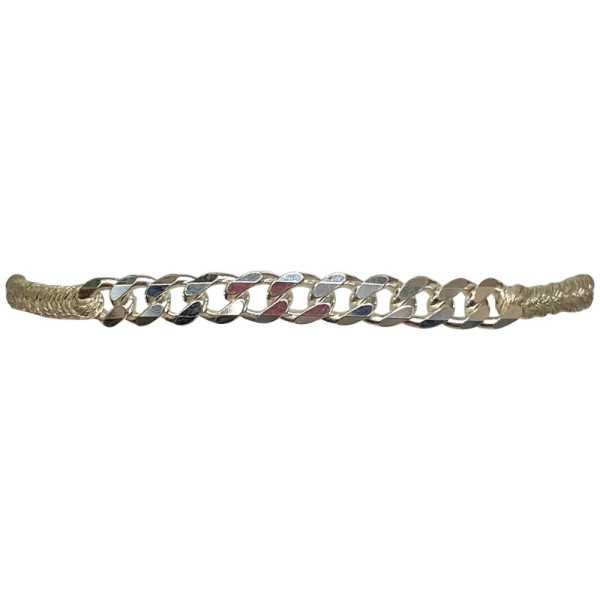 BRACELET CURVE 02 OR 24 CARAT 4.5 MM EPAISSEUR