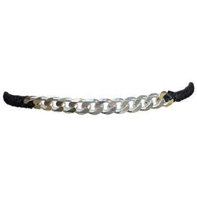 BRACELET SILVER MEN 10 PERLES DE VERRE ET ARGENT 2