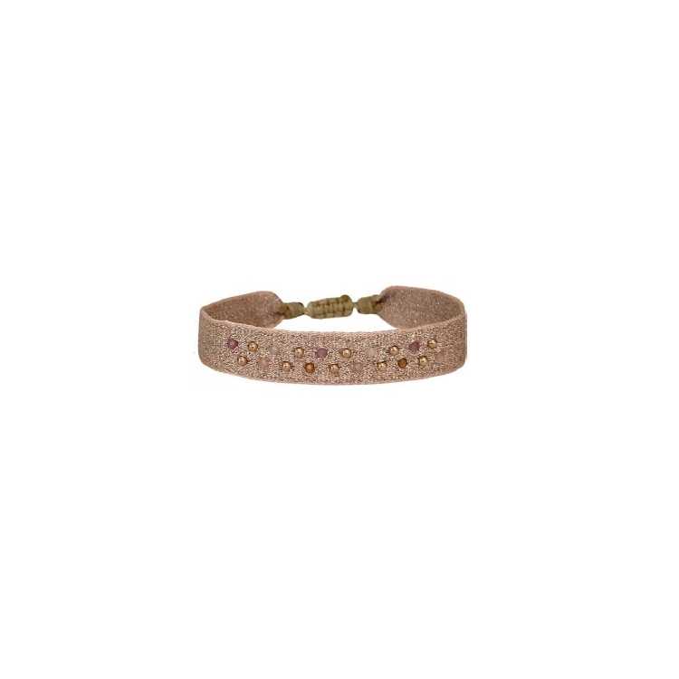 BRACELET MT160 PARIS PRECIOUS STONE GOLD BEADS