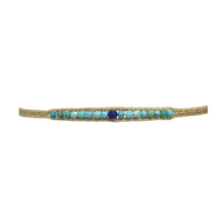 BRACELET MT24 FRIDA TRESSE AVEC LAPIS LAZULI ET TURQUOISE