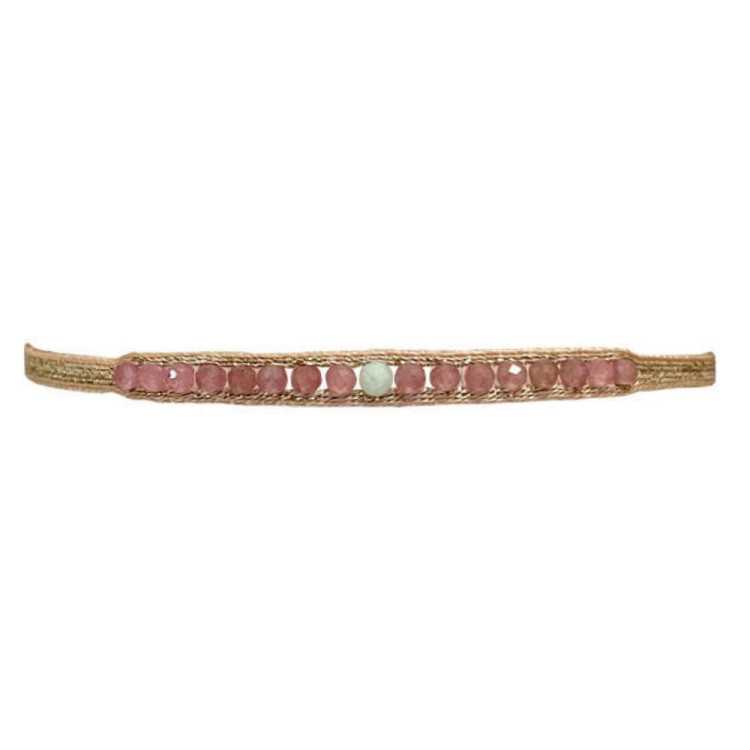 MT24 FRIDA BRACELET WOVEN WITH PINK TOURMALINE...
