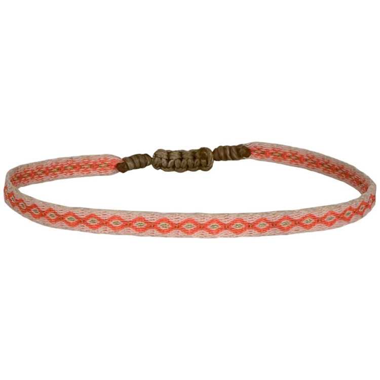 LOT MT40 NEON TISSE À LA MAIN ORANGE, ROSE, BEIGE ET VERT