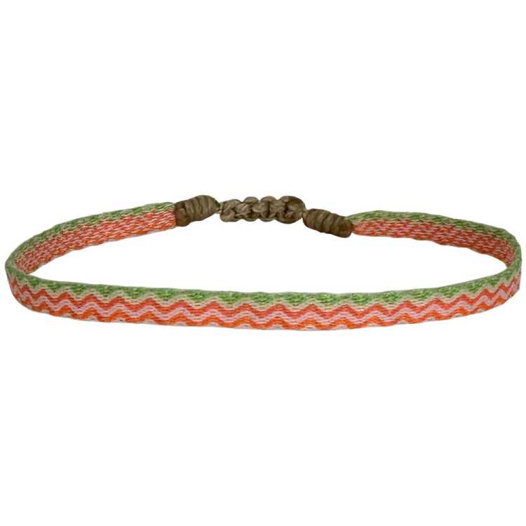 LOT MT40 NEON TISSE À LA MAIN ORANGE, ROSE, BEIGE ET VERT