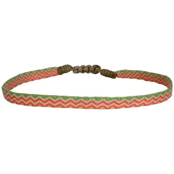 LOT MT40 NEON TISSE À LA MAIN ORANGE, ROSE, BEIGE ET VERT