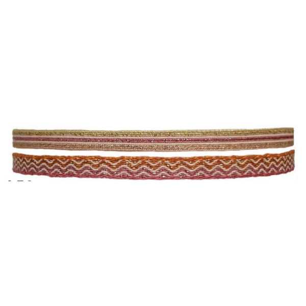 LOT MT40 SPARKLE TISSE À LA MAIN TONS ORANGE, ROSE ET OR