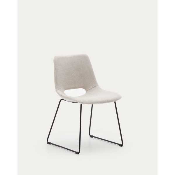 ZAHARA CHAIR CHENILLE BEIGE AND BLACK...