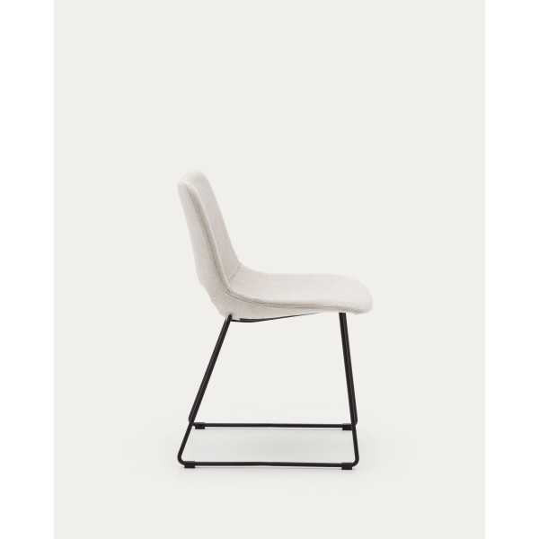 ZAHARA CHAIR CHENILLE BEIGE AND BLACK...