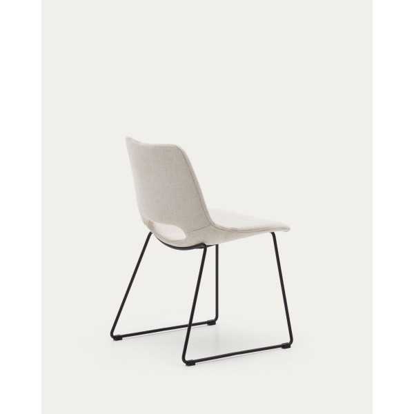 ZAHARA CHAIR CHENILLE BEIGE AND BLACK...