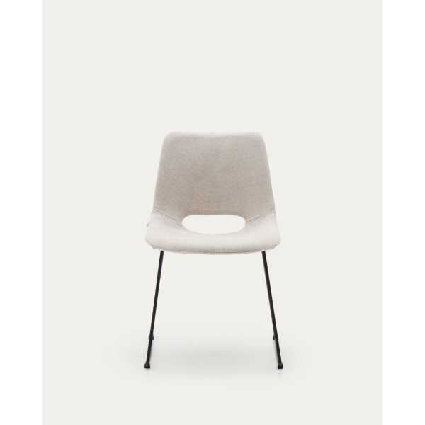 ZAHARA CHAIR CHENILLE BEIGE AND BLACK...
