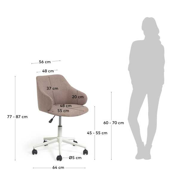 EINARA PINK OFFICE CHAIR