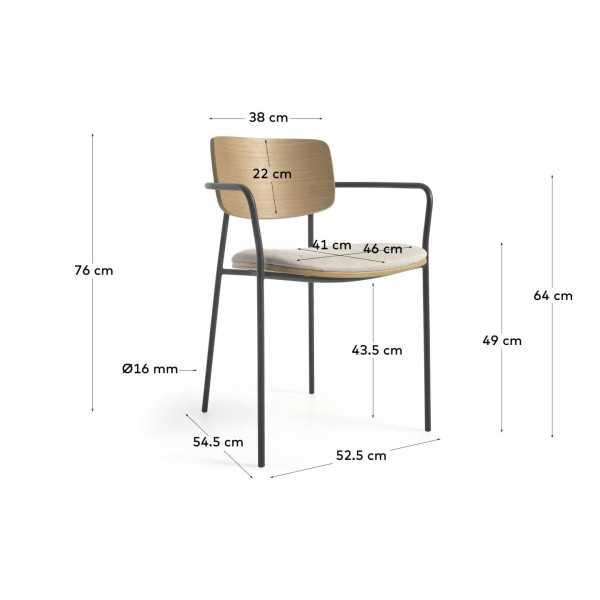 MAUREEN CHAIR IN OAK PLYWOOD AND...