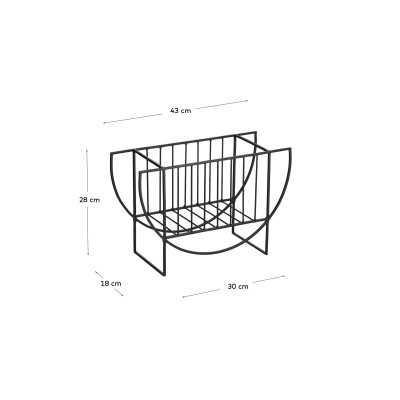 PORTE-REVUES AUBREY FER NOIR 2