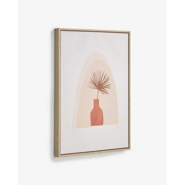 IZEM PAINTING VASE WITH BROWN FLOWERS 50 X 70 CM