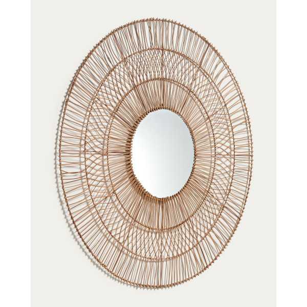 VIVIANA ESPELHO Ø 110 CM NATURAL RATTAN