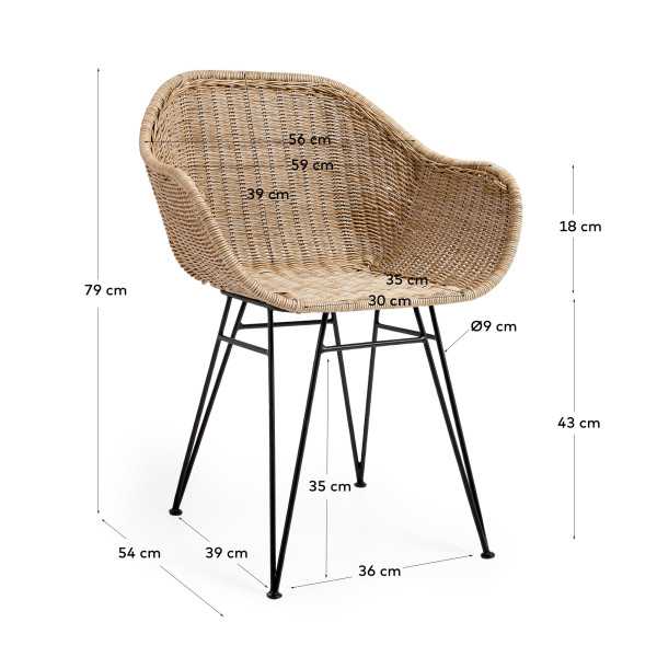 CHART CADEIRA DE JARDIM EM RATTAN...