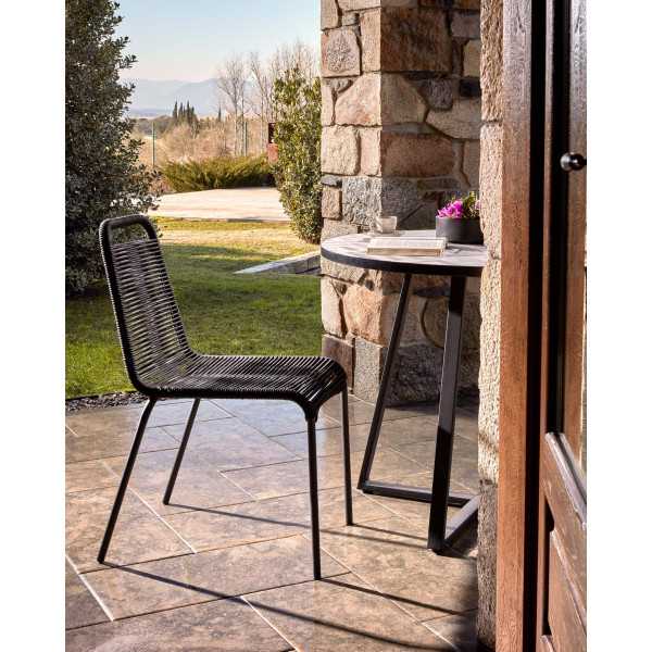 LAMBTON CHAIR IN BLACK ROPE AND BLACK...