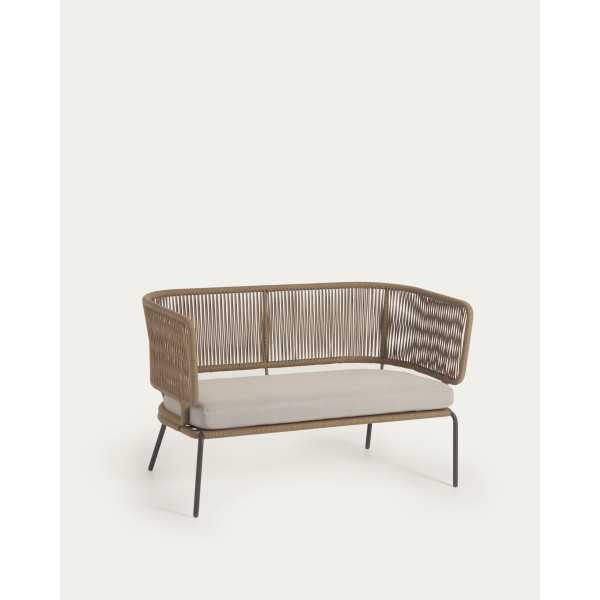 NADIN 2-SEATER SOFA IN BEIGE ROPE AND...