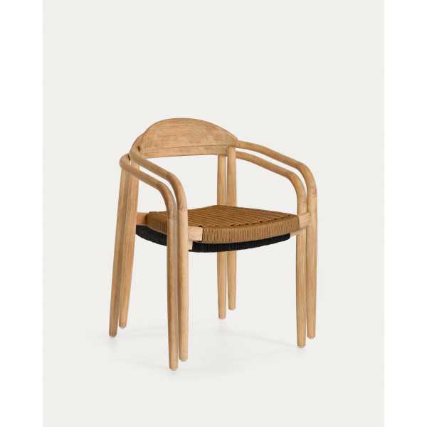 NINA CHAIR IN SOLID ACACIA WOOD AND...