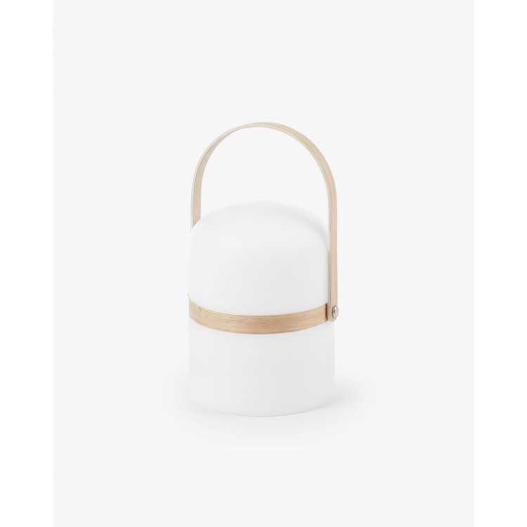 LAMPE DE TABLE RIDLEY BOIS NATUREL ET BLANC