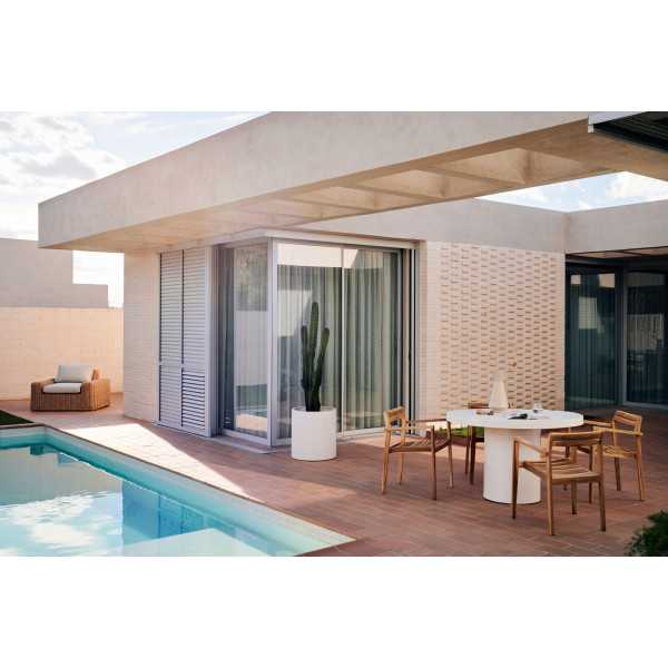 VICTOIRE OUTDOOR CHAIR IN SOLID TEAK...