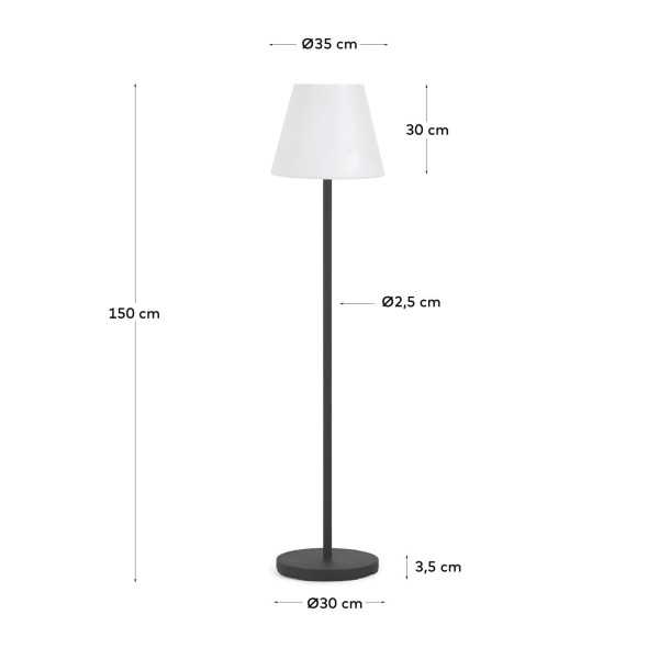 AMARAY OUTDOOR FLOOR LAMP IN STEEL...