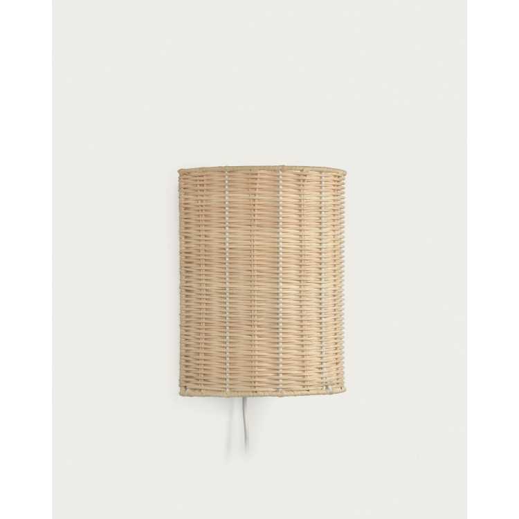 ILUMINADOR DE PAREDE DE RATTAN KIMJIT ACABAMENTO NATURAL